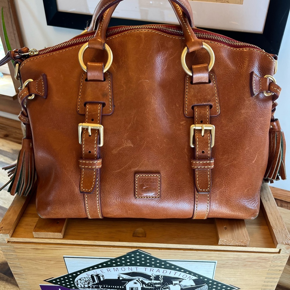 Elegant Brown Leather Handbag